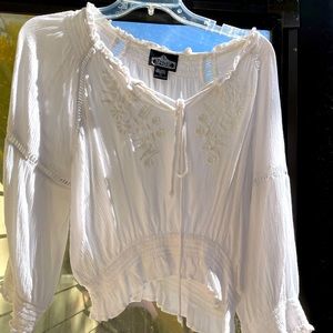 Cute crop top long sleeve